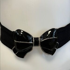 Suzy Shier Black Bow Belt